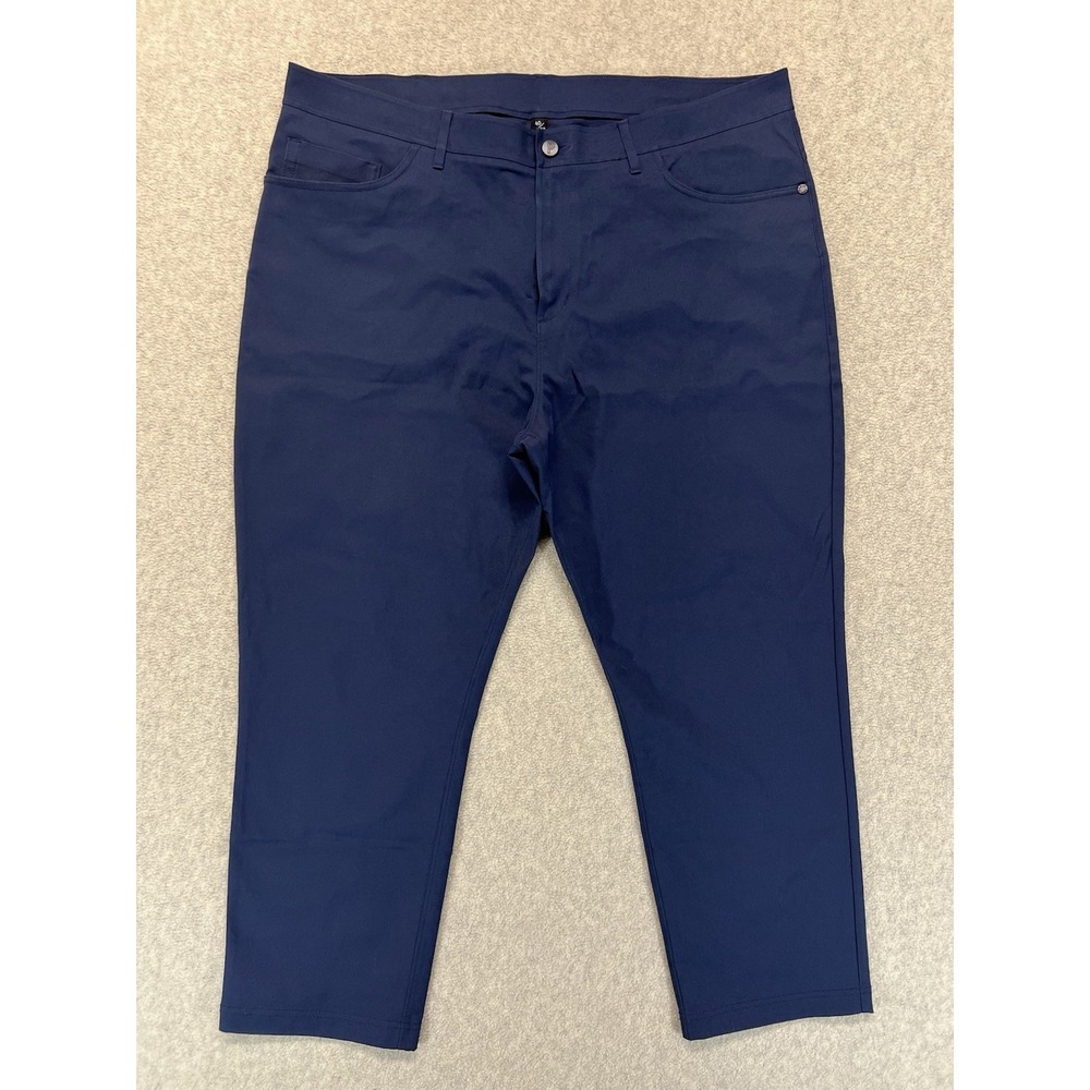 Public Rec Men's Navy Performance Stretch Pants 40x26 Cropped Tech Casual Golf